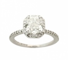 cushion cut diamond rings